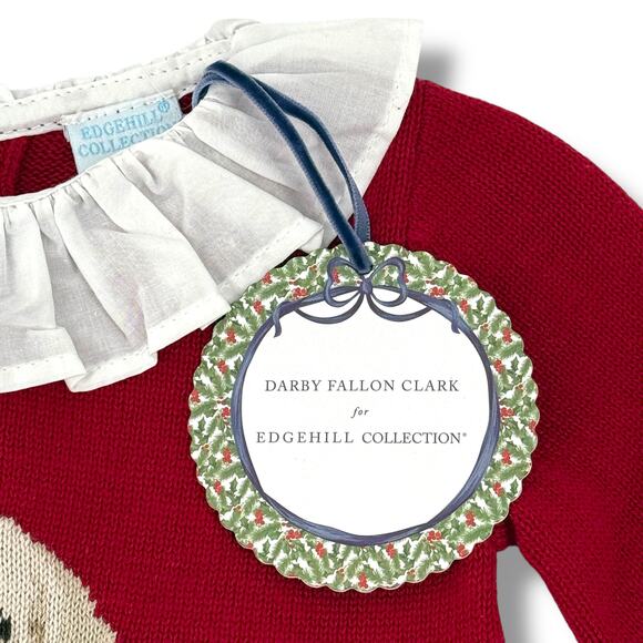 Edgehill Collection Lab Puppy Dog Sweater Knit Romper Sz 6M Darby Fallon Clark - Picture 6 of 6